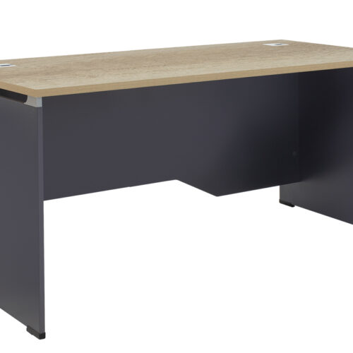 Γραφείο εργασίας επαγγελματικό Lotus pakoworld φυσικό-ανθρακί 180x80x75εκ (x1)