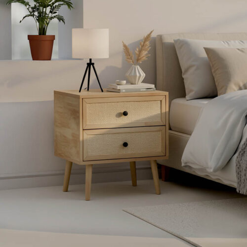 Κομοδίνο Oslo pakoworld sonoma 50x39x55εκ (x1)