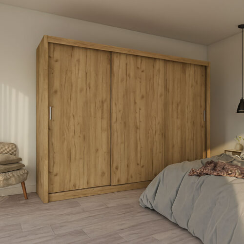 Ντουλάπα Grandio Χρυσό Δρυς 250x60x215cm