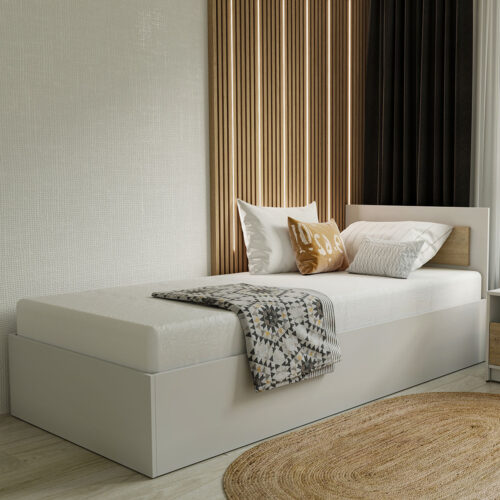 Κρεβάτι Viva Λευκό-Σονόμα 90x200cm