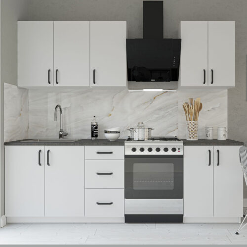 Κουζίνα Melisa Modest 6 Τεμαχίων Λευκή