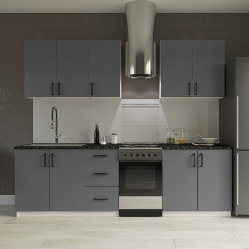 Κουζίνα Rene 6 Τεμαχίων Ανθρακί