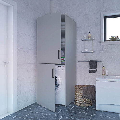 Ντουλάπα Πλυντηρίου Laundry Γκρι 70x68x190cm