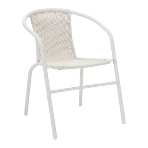 Τραπεζαρία Ensure-Obbi I σετ 5τεμ pakoworld μέταλλο-pe λευκό (x1)