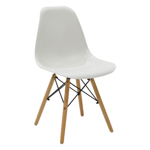 Τραπεζαρία Julita-Balou pakoworld σετ 5τεμ pp-mdf λευκo Φ100x73εκ (x1)