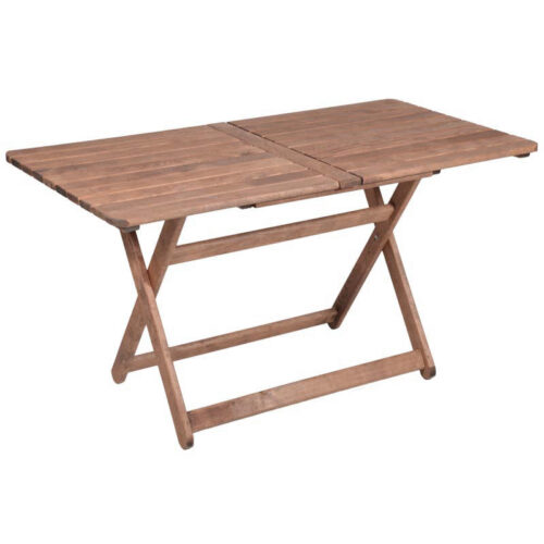 Tραπεζαρία Retto σετ 5τμχ μασίφ ξύλο οξιάς καρυδί-γκρι 120x75x71εκ (x1)