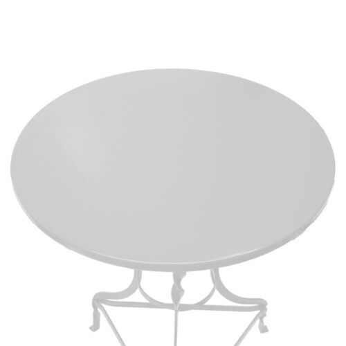 Τραπέζι Ζαππείου Noah pakoworld μεταλλικό λευκό Φ58x72εκ (x1)