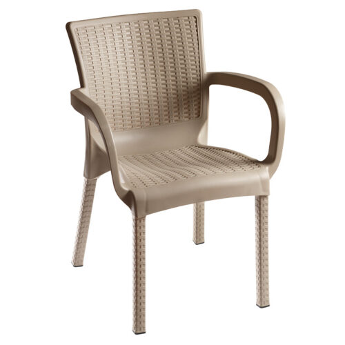 Τραπεζαρία Icon-Festive pakoworld σετ 5τεμ PP σε cappuccino απόχρωση (x1)