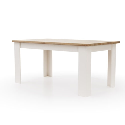 VERNE ΤΡΑΠΕΖΙ KOYZINAΣ 161(210)x90.8x74.5cm Λευκό-Φυσικός Δρυς