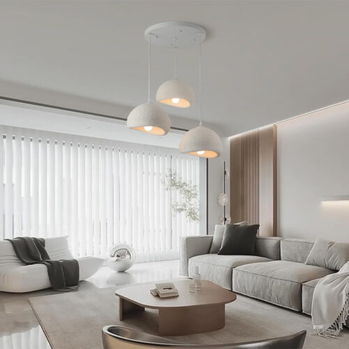 Φωτιστικό οροφής Bertow pakoworld μέταλλο-ps λευκό Φ40x100εκ (x1)