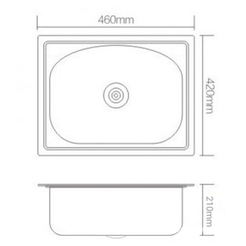 Νεροχύτης Undir ανοξείδωτος 46x42εκ (x1)