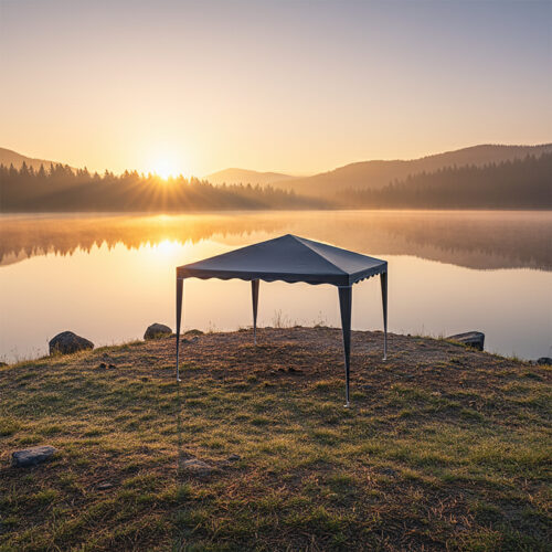 Κιόσκι Gazebo pakoworld μεταλλικός σκελετός - ύφασμα ανθρακί 3x3m (x1)