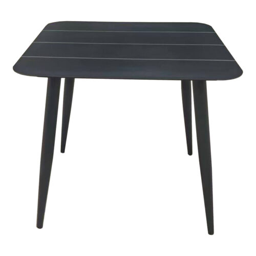 Τραπέζι Vista pakoworld αλουμίνιο σε μαύρη απόχρωση 80x80x72εκ (x1)