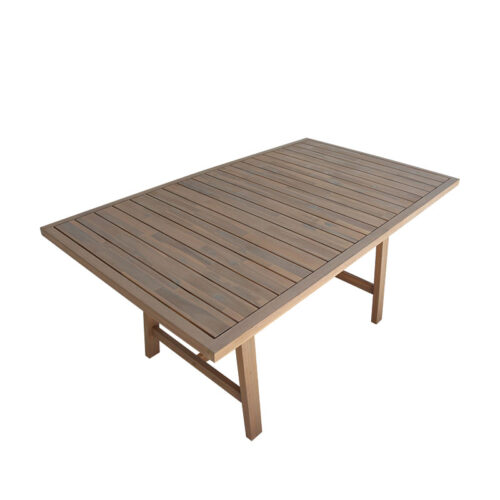 Τραπέζι Malibu pakoworld μασίφ ξύλο ακακίας σε φυσική απόχρωση 160x90x75εκ (x1)