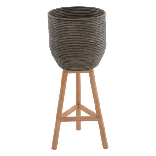 ΓΛΑΣΤΡΑ ΑΠΟ RATTAN ΚΑΙ BAMBOO HM7815 31x30x80Yεκ. ΦΥΣΙΚΟ - ΠΡΑΣΙΝΟ (x1)