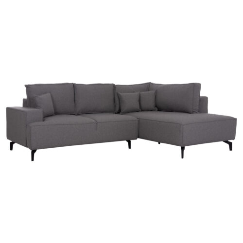 ΓΩΝΙΑΚΟΣ ΚΑΝΑΠΕΣ-ΚΡΕΒΑΤΙ ΜΕ ΑΠΟΘ.ΧΩΡΟ SAFFIRA HM3303.01R ΓΚΡΙ ΥΦΑΣΜΑ 270x195x100Υεκ. (x1)