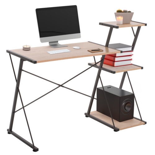 ΓΡΑΦΕΙΟ NOREX HM9317 ΜΕΤΑΛΛΙΚΟ ΜΑΥΡΟ ΜΕ MDF ΕΠΙΦΑΝΕΙΑ ΣΕ ΟΑΚ 116X48X89,5Υεκ. (x1)