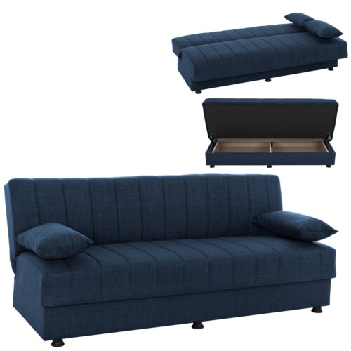 ΚΑΝΑΠΕΣ ΚΡΕΒΑΤΙ ANDRI ΤΡΙΘΕΣΙΟΣ ΜΠΛΕ HM3239.07 180x83x74Y εκ. (x1)