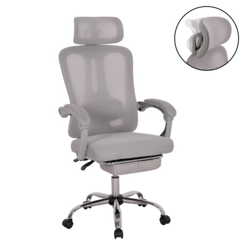 ΚΑΡΕΚΛΑ ΓΡΑΦΕΙΟΥ BARNET HM18258.02 ΓΚΡΙ MESH-ΓΚΡΙ ΣΚΕΛΕΤΟΣ NYLON 61x62x123Υ (x1)