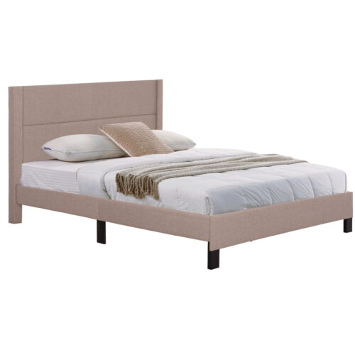 ΚΡΕΒΑΤΙ TRILLOP HM666.15 ΜΠΕΖ ΥΦΑΣΜΑ ΓΙΑ ΣΤΡΩΜΑ 160X200εκ. (x1)