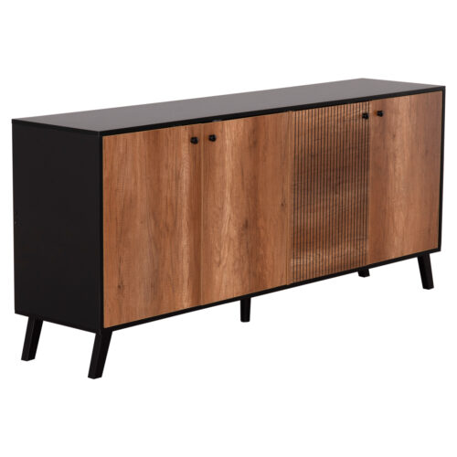 ΜΠΟΥΦΕΣ ΜΕΛΑΜΙΝΗΣ KRUDEN HM9446.11 ΜΑΥΡΟ-ΦΥΣΙΚΟ 180x40x78.6Υεκ. (x1)