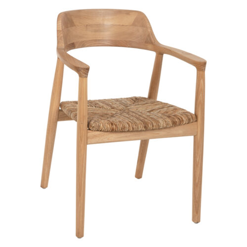 ΠΟΛΥΘΡΟΝΑ KINGSLEY HM9634.01 ΞΥΛΟ TEAK & ΨΑΘΑ ΣΕ ΦΥΣΙΚΟ ΧΡΩΜΑ 57,5x54x80Yεκ. (x1)