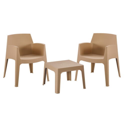 ΣΕΤ 3ΤΜΧ ΠΟΛΥΠΡΟΠΥΛΕΝΙΟΥ SLEEK HM21267.03 ΤΡΑΠΕΖΑΚΙ & 2 ΠΟΛΥΘΡΟΝΕΣ-ΚΑΠΟΥΤΣΙΝΟ (x1)