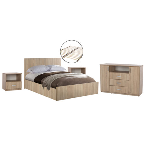 ΣΕΤ ΚΡΕΒΑΤΟΚΑΜΑΡΑΣ 5ΤΜΧ ADLER HM11758 ΜΕΛΑΜΙΝΗ SONAMA OAK-ΓΙΑ ΣΤΡΩΜΑ 160x200εκ (x1)