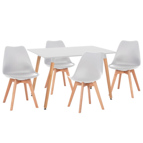 ΣΕΤ ΤΡΑΠΕΖΑΡΙΑΣ 5ΤΜΧ VEGAS HM21184 MDF TOP ΣΕ ΛΕΥΚΟ--ΠΟΔΙΑ ΟΞΙΑΣ (x1)