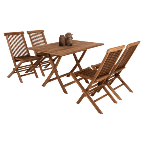 ΣΕΤ ΤΡΑΠΕΖΑΡΙΑΣ ΕΞΩΤ. ΧΩΡΟΥ 5ΤΜΧ KENDALL HM11955 ΜΑΣΙΦ ΞΥΛΟ TEAK ΦΥΣΙΚΟ (x1)