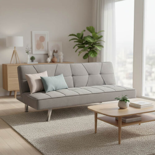 Καναπές-κρεβάτι Travis pakoworld 3θέσιος ύφασμα γκρι 175x83x74εκ (x1)