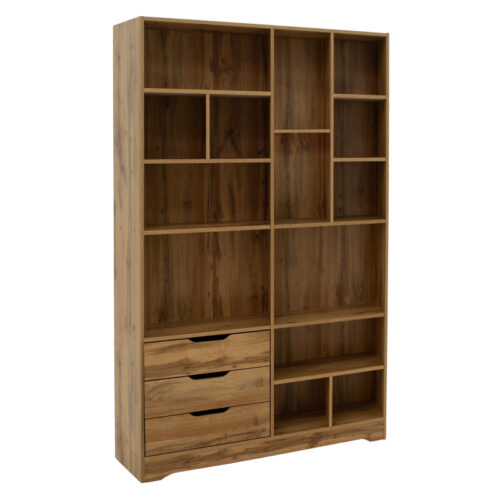 Βιβλιοθήκη Lucinda pakoworld oak 120x29.8x180.5εκ (x1)