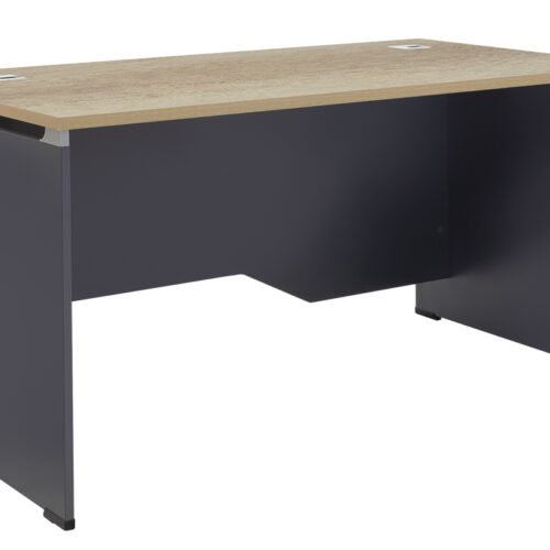 Γραφείο εργασίας επαγγελματικό Lotus pakoworld φυσικό-ανθρακί 150x80x75εκ (x1)