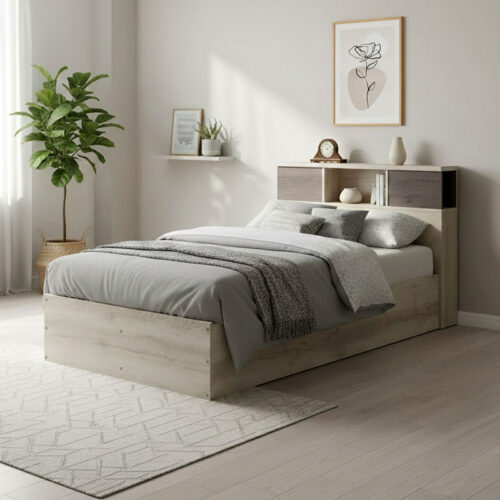 Κρεβάτι OLYMPUS pakoworld σε χρώμα castillo-toro 120x200εκ (x1)