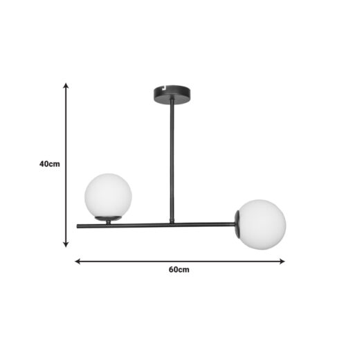 Φωτιστικό οροφής Opedro pakoworld χρυσό μέταλλο 60x30x40εκ (x1)