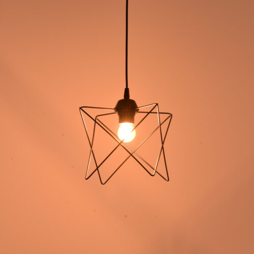 Φωτιστικό οροφής Langit pakoworld Ε27 μέταλλο μάυρο 18x18x65εκ (x1)