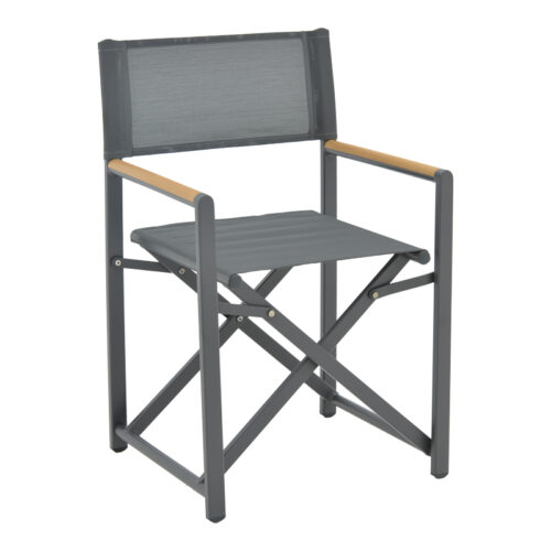 Τραπεζαρία Mabu-Kliton A σετ 5τεμ pakoworld αλουμινίου σε ανθρακί απόχρωση 150x80x74εκ (x1)