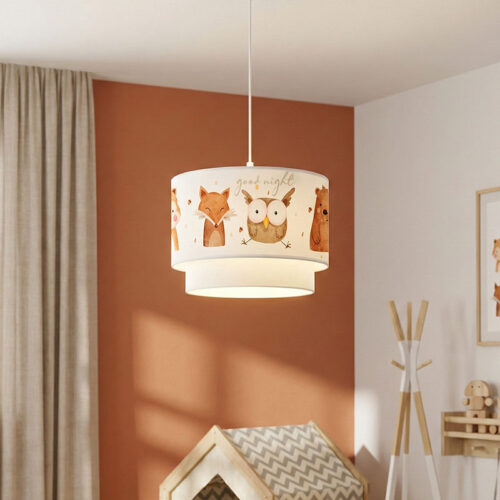 Παιδικό φωτιστικό οροφής μονόφωτο PWL-1096 pakoworld Ε27 λευκό-κεραμιδί Φ30x20εκ (x1)