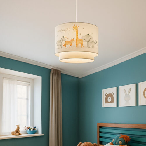 Παιδικό φωτιστικό οροφής μονόφωτο PWL-1097 pakoworld Ε27 λευκό-πορτοκαλί Φ30x20εκ (x1)