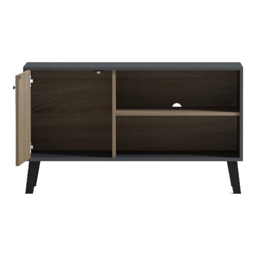 Έπιπλο τηλεόρασης Tuscany pakoworld sonoma-ανθρακί 100x40x51εκ (x1)