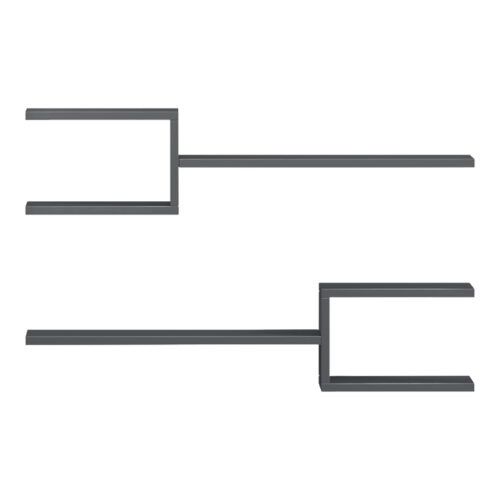 Ραφιέρα τοίχου Galler pakoworld ανθρακί 79x19.5x18εκ (x1)