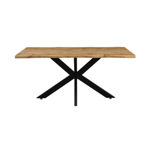 Tραπέζι Gilman pakoworld MDF sonoma-μαύρο 150x90x75εκ (x1)