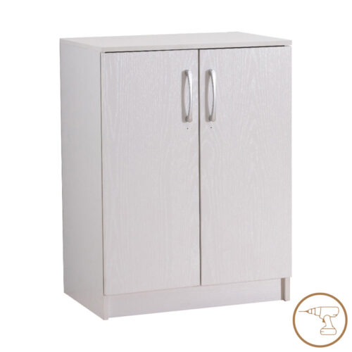 Παπουτσοθήκη-ντουλάπι Shordo pakoworld λευκό-oak μελαμίνης 60x40.5x80εκ (x1)