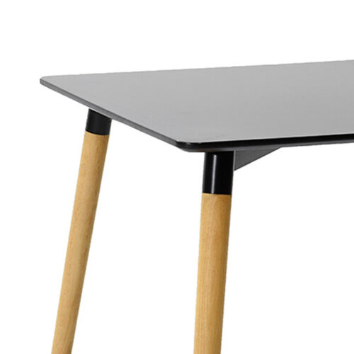 Τραπέζι Natali pakoworld μαύρο MDF με πόδια σε φυσική απόχρωση 80x80x76εκ (x1)