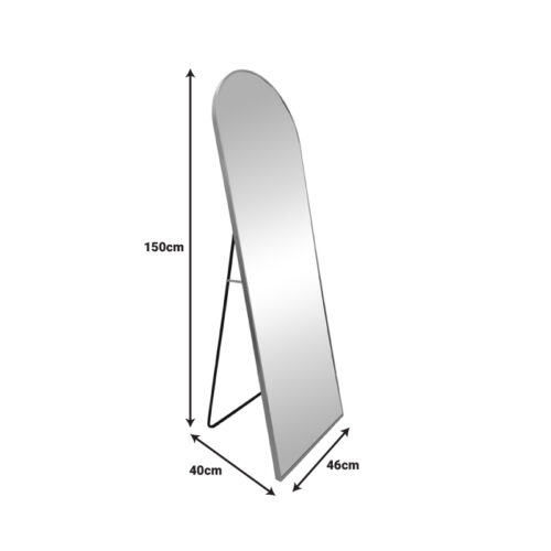 Καθρέπτης Lorens pakoworld αλουμίνιο σε ασημί απόχρωση 46x40x150εκ (x1)