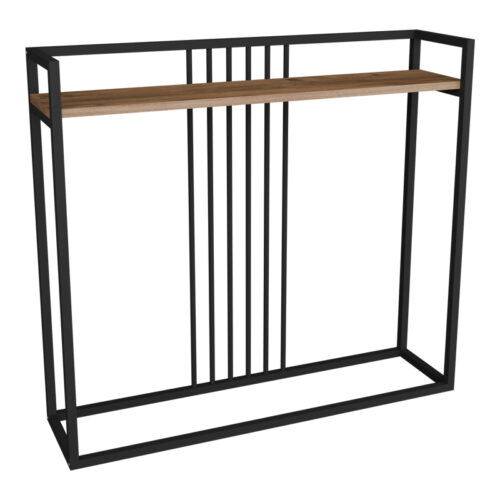 Κονσόλα Convida pakoworld oak με μαύρο μεταλλικό σκελετό 100x25x90εκ (x1)