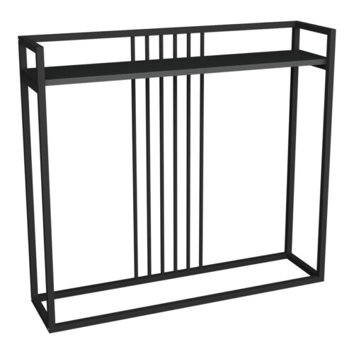 Κονσόλα Convida pakoworld ανθρακί με μαύρο μεταλλικό σκελετό 100x25x90εκ (x1)