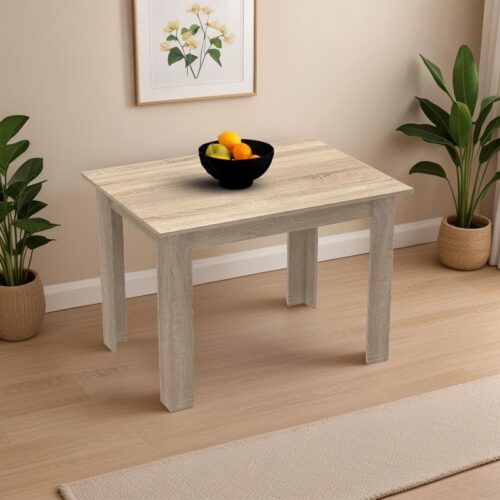 Τραπέζι Manka pakoworld σε sonoma απόχρωση 110x80x77εκ (x1)