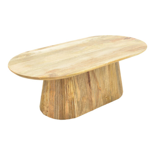 Τραπέζι σαλονιού Aithra pakoworld μασίφ ξύλο μάνγκο σε φυσική απόχρωση 120x60x42εκ (x1)