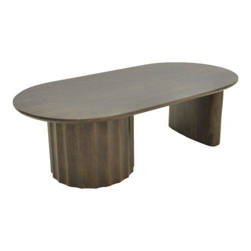 Τραπέζι σαλονιού Flute pakoworld wenge μασίφ ξύλο μάνγκο 130x65x40εκ (x1)